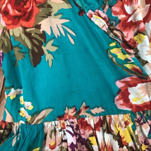 {Cupcakes & Pastries} vibrant, floral wrap dress - Picture 13 of 13